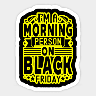 black friday, yellow and black friday Sticker